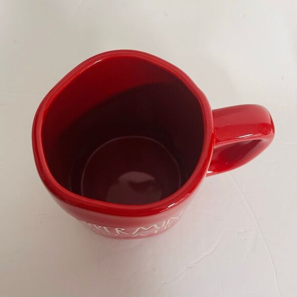 Rae Dunn PEPPERMINT MOCHA Mug With Santa Hat Topper   16 Oz   EUC - Picture 5 of 7